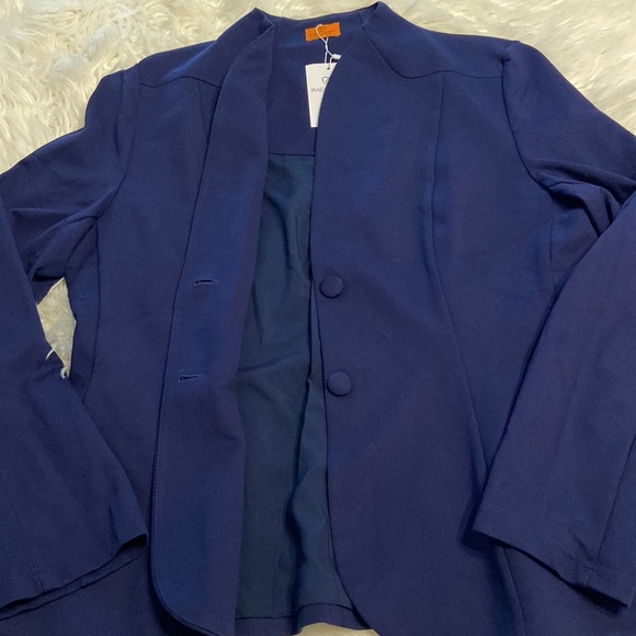 Mary Crafts Blazer size 18 brand new with tags color navy blue length 28” - Picture 10 of 12